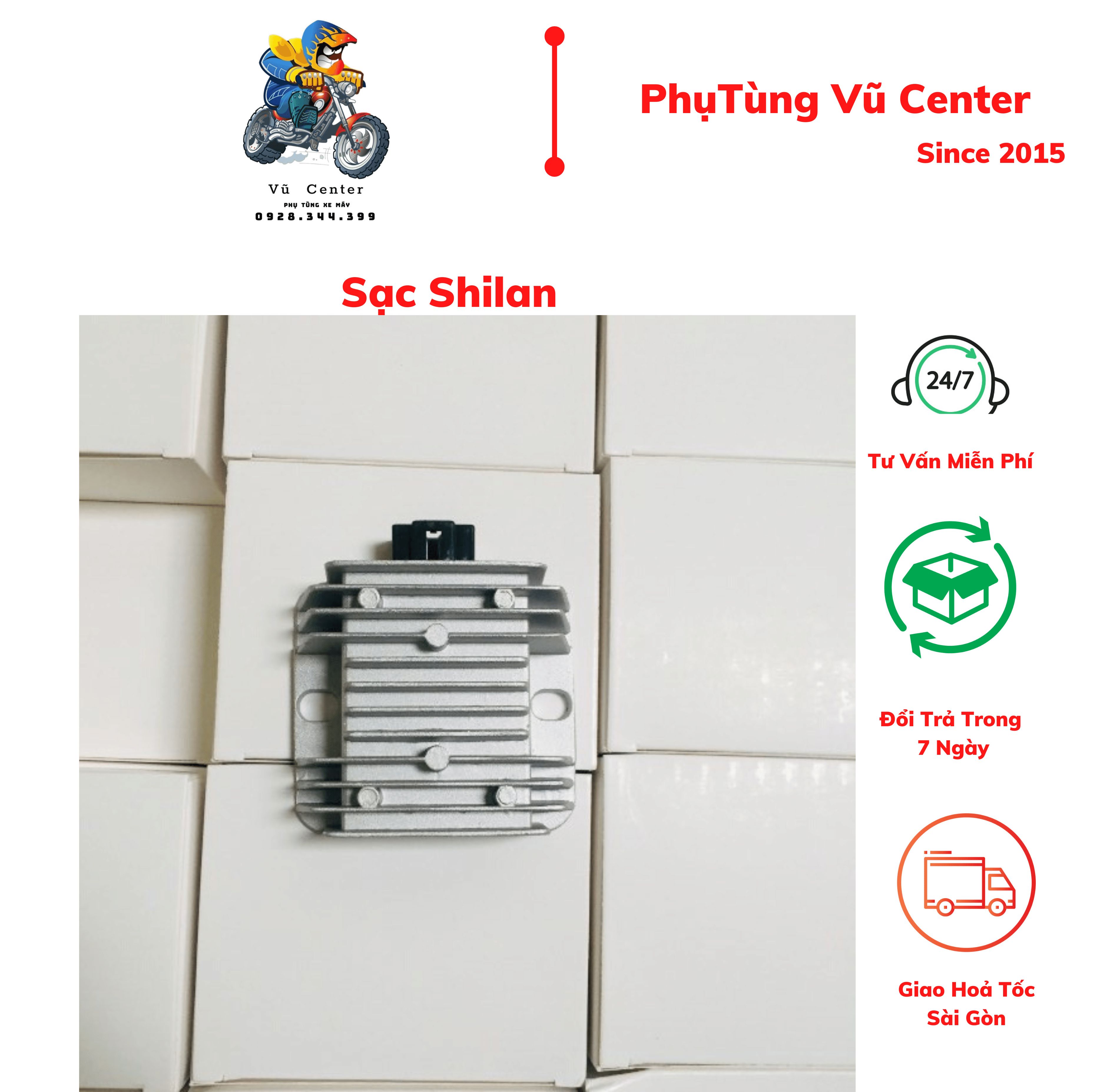 Sạc Shilan - Loại chuyên sạc nhanh, mạnh cho xe độ chế đèn và kèn an toàn