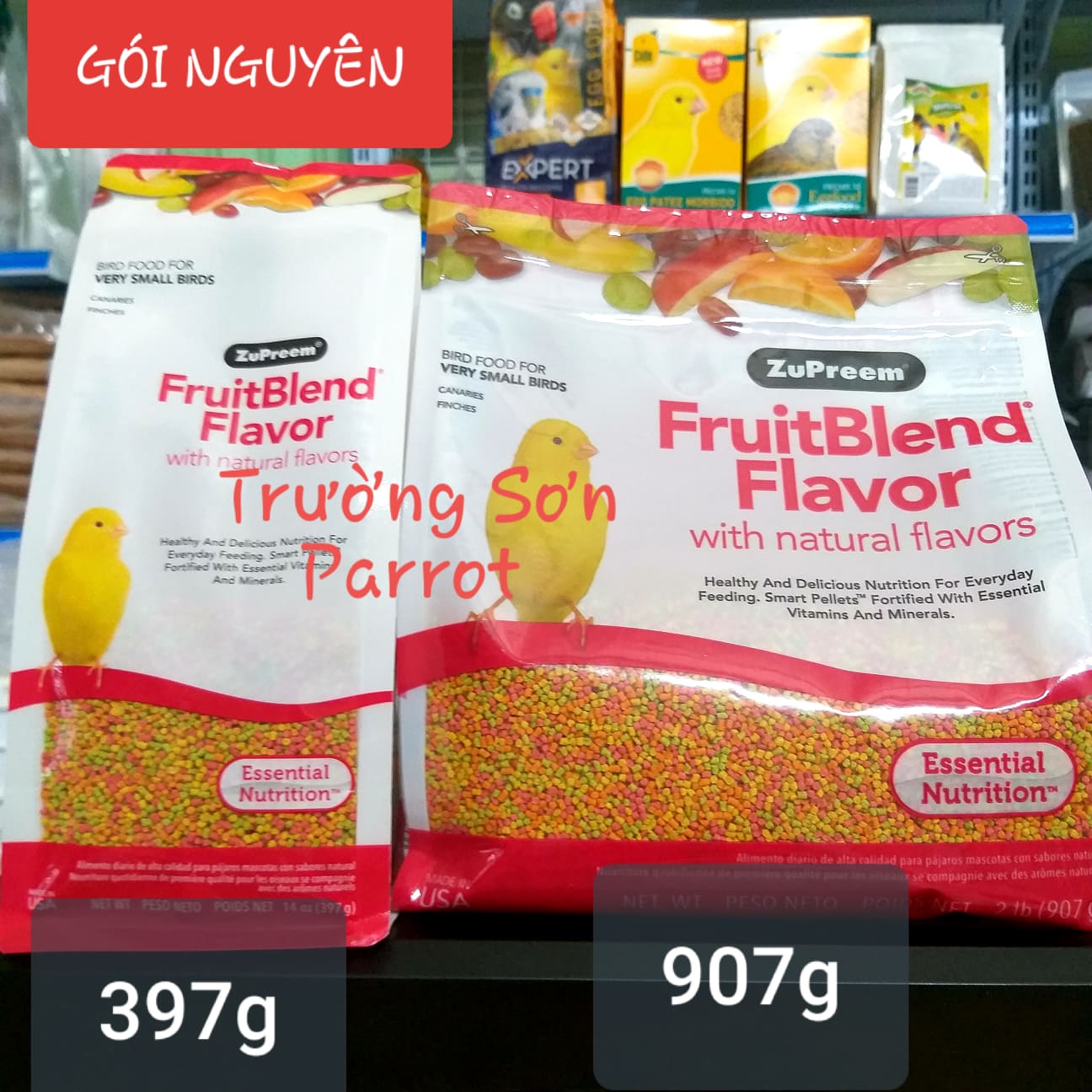 Hạt trái cây ZuPreemm cho chim yến, hoàng yến bịch nguyên seal