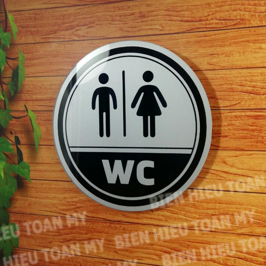 Biển WC mica- Biển toilet sử dụng trong khu vệ sinh tại các nhà hàng, quán cafe, văn phòng..