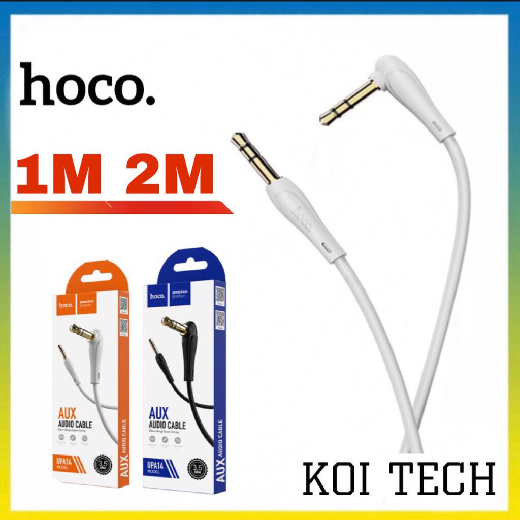 Dây loa 2 đầu jack 3.5mm dài 1m và 2m - hoco upa14 cáp âm thanh chất lượng cao AUX Audio 3.5  - KOI TECH