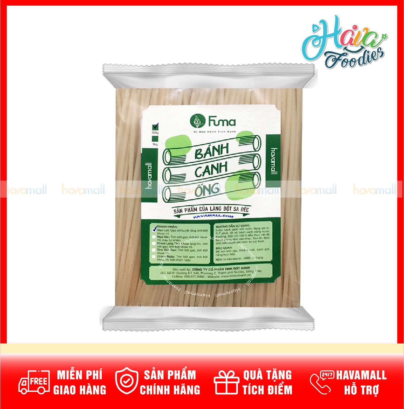 Bánh Canh Ống Fuma 500g