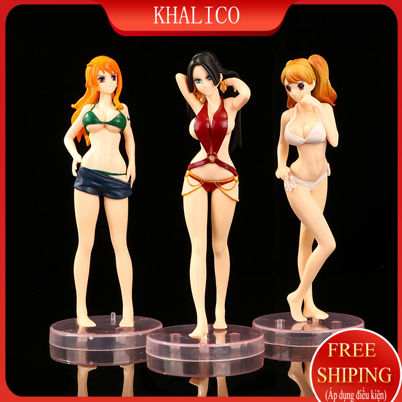 [FREESHIP] (Trọn bộ 3 nhân vật Người đẹp mặc áo tắm) Đồ chơi búp bê mô hình nhân vật Anime One Piece KHALIK - ONEPIECE020