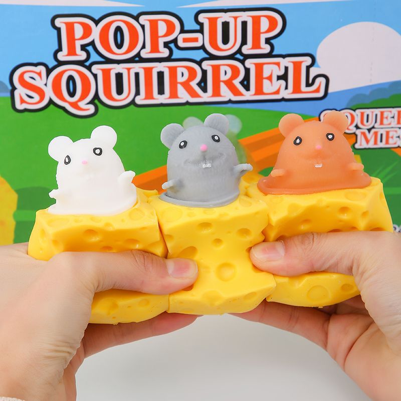 Đồ chơi squishy bóp phô mai chuột siêu dễ thương