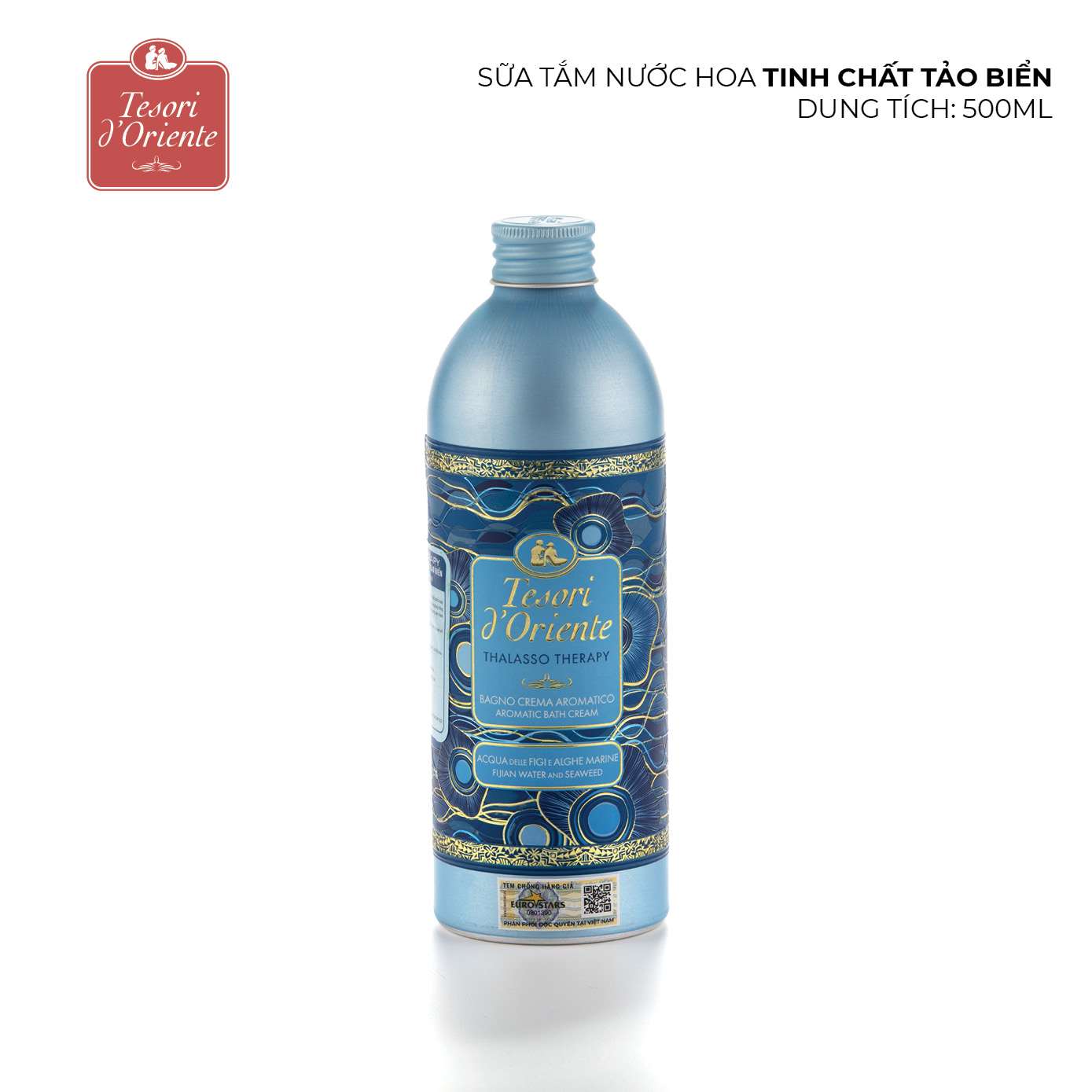 Sữa tắm nước hoa Tesori d'Oriente Tinh chất Tảo biển - Thalasso 500ml