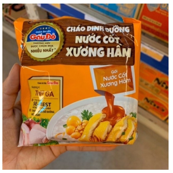 Cháo Dinh dưỡng nước cốt xương hầm Gấu đỏ vị Thịt Bằm/Gà.