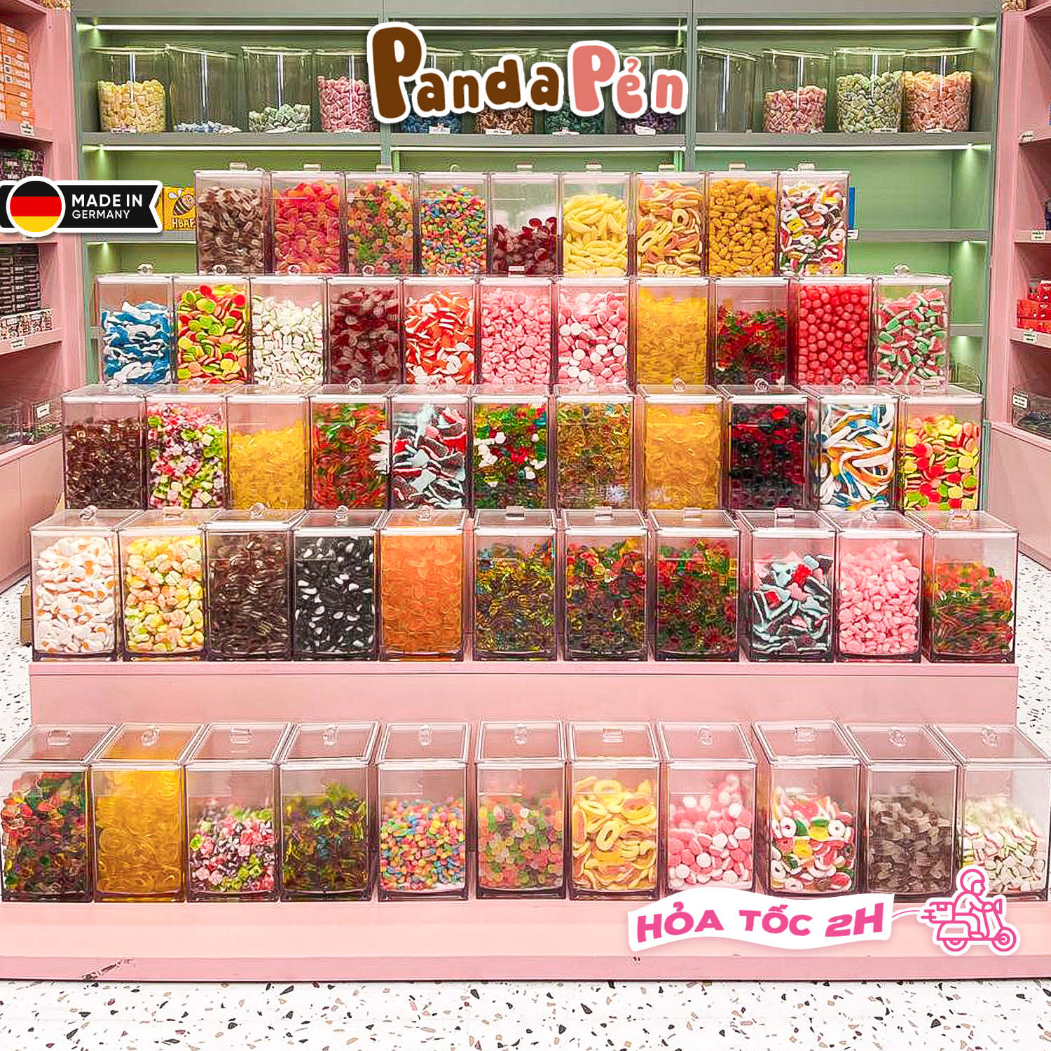 (100g) Kẹo Dẻo Chip Chip Đức [ đi đơn từ 300g ] Ăn Vặt Panda Pẻn, Hương Vị Trái Cây Tự Nhiên Không Chảy Nước (Gửi đơn từ 300gr)