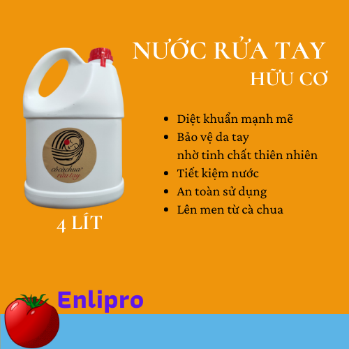 Cô Cà Chua - Dung dịch rửa tay sát khuẩn lên men từ cà chua - 4000ml