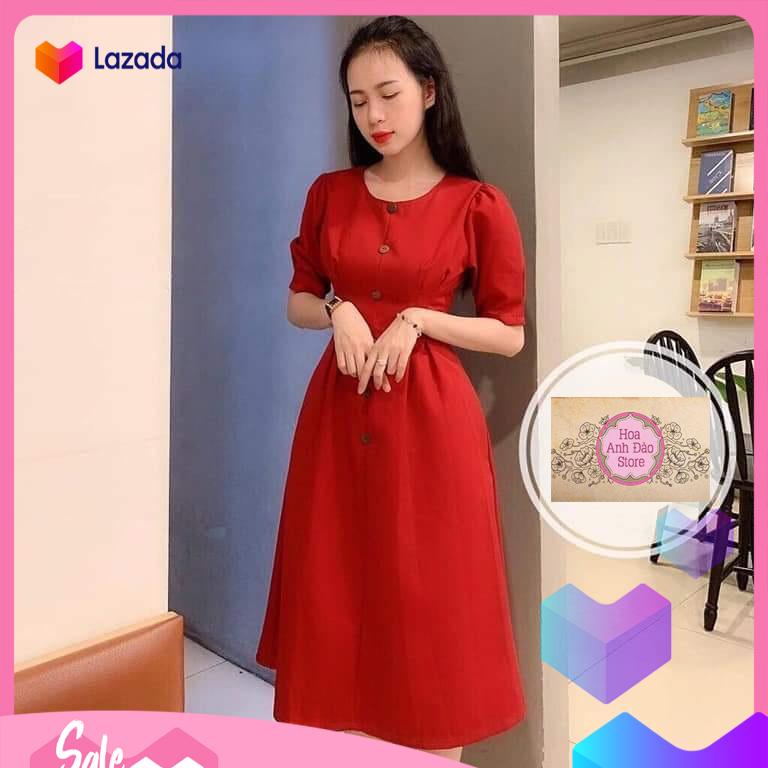 [HCM][ Đầm Đẹp ] Đầm Xòe Xinh Xắn Thời Trang Hoa Anh Đào