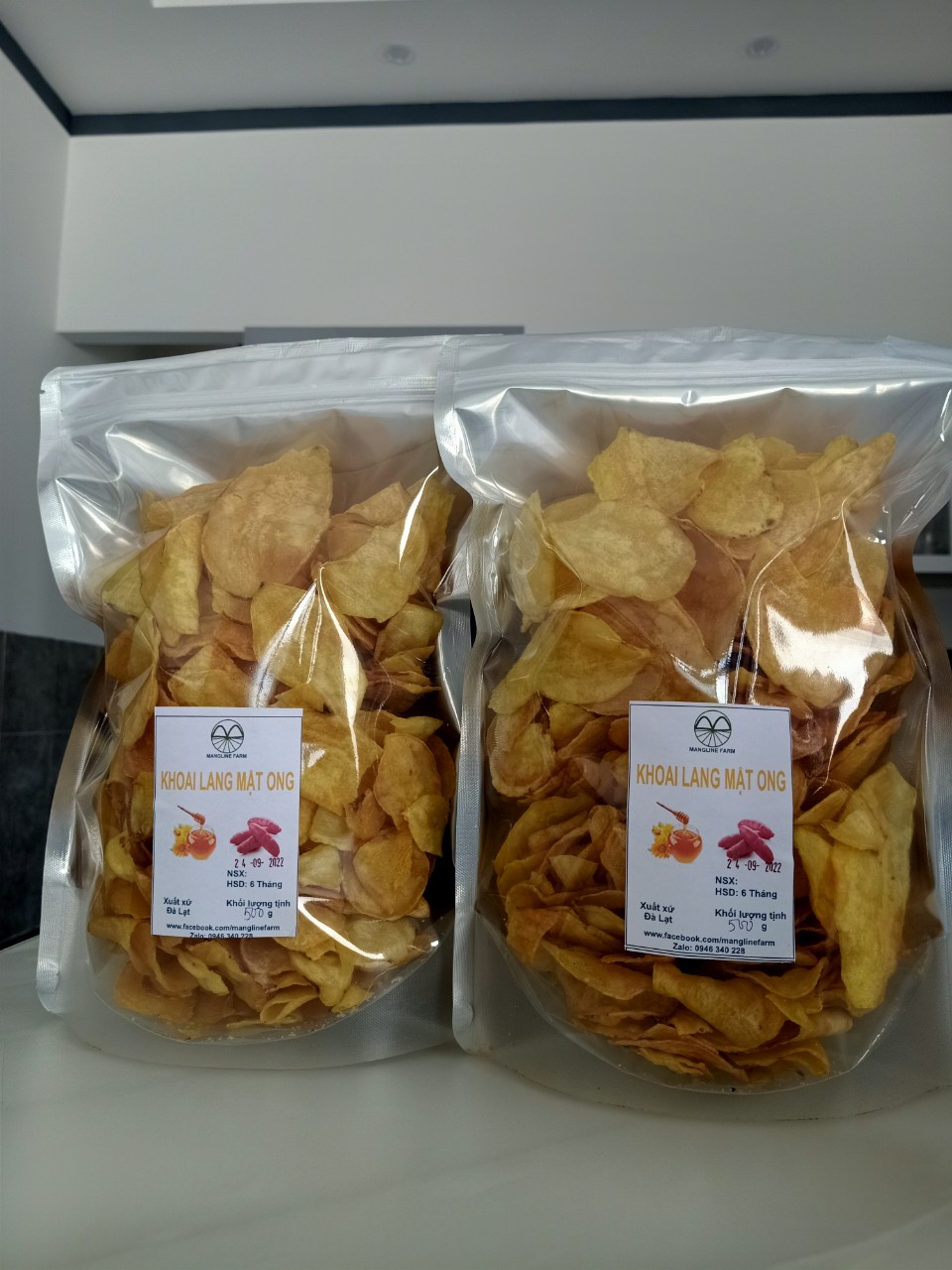 Combo 2 gói siêu tiết kiệm  khoai lang mật ong Manline farm mỗi gói 500g