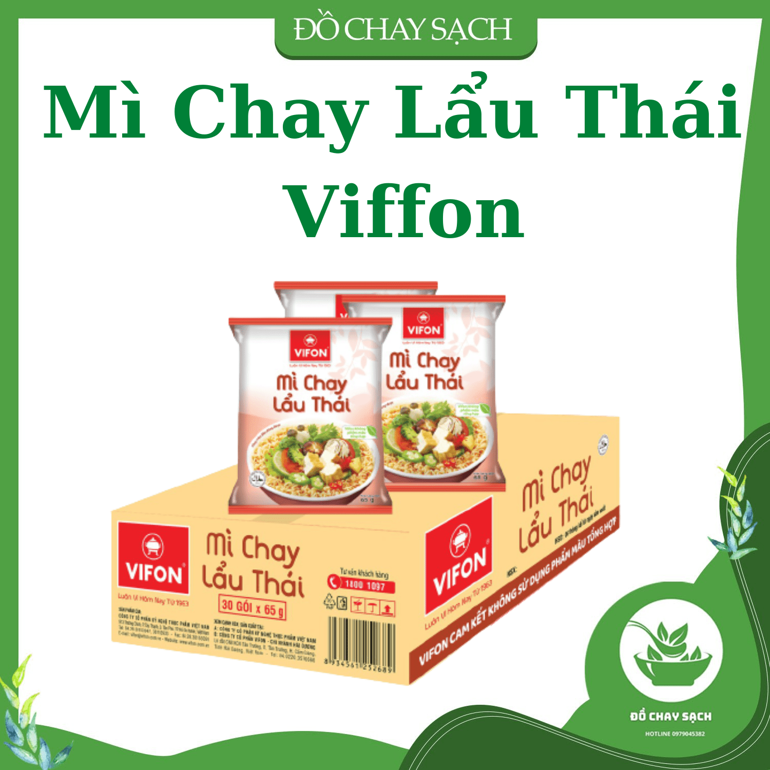 Mì chay lẩu thái Vifon, mì tôm chay - đồ chay sạch