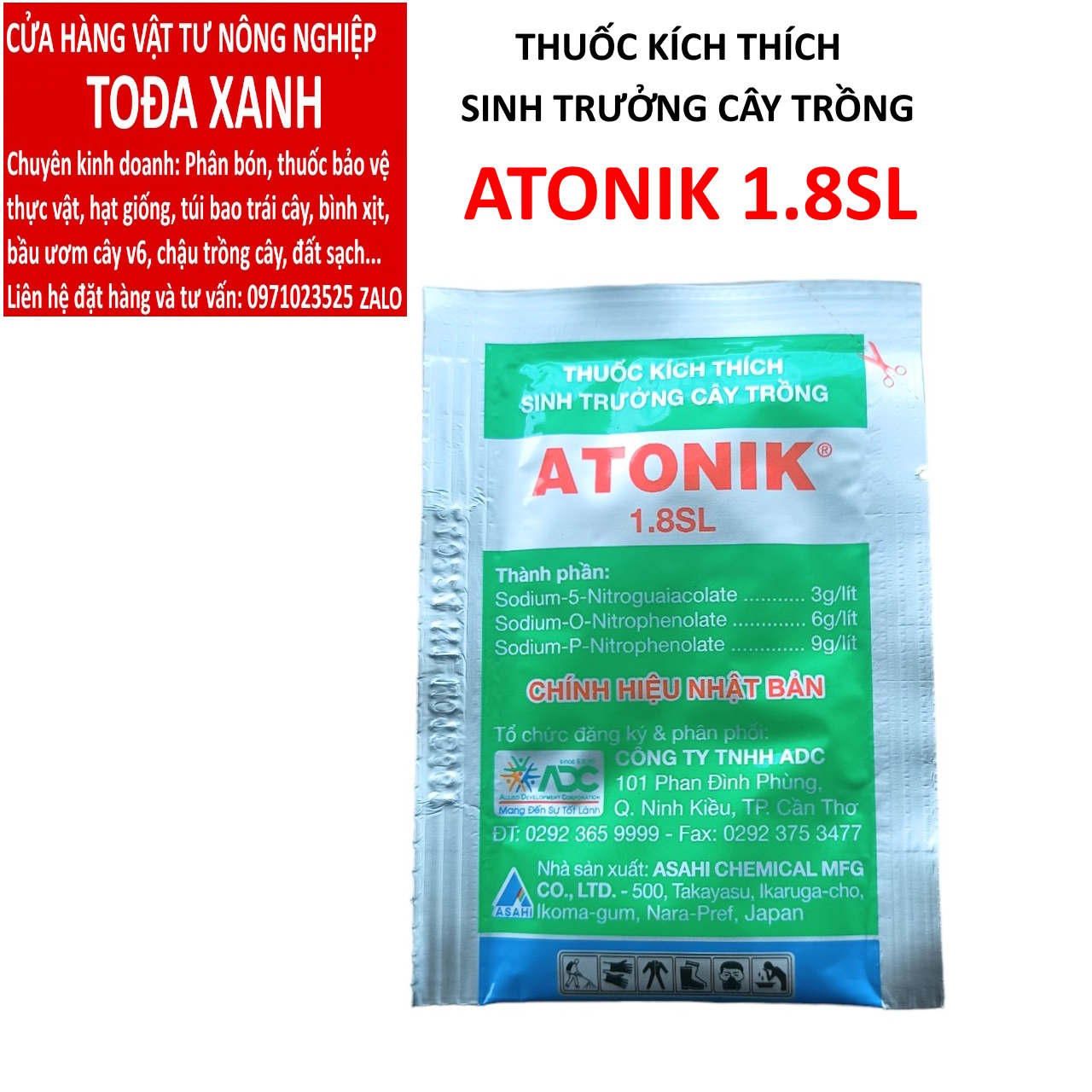 Atonik 1.8sl thuốc kích thích sinh trưởng cây trồng gói 10ml