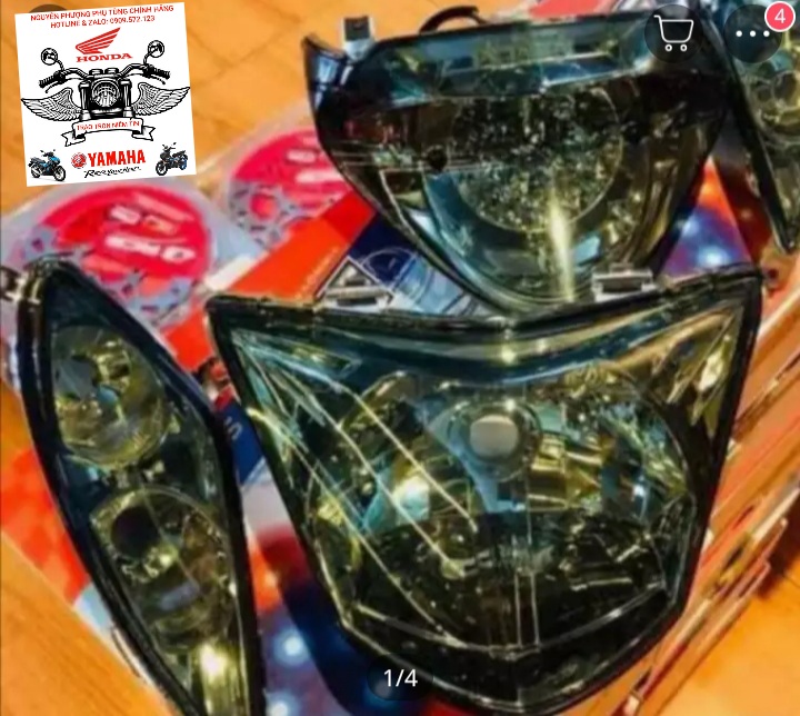 [HCM]Combo 3 món Pha đèn  Exciter 2010 Zin Hãng Appi Khói Malaysia