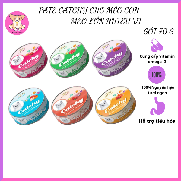 Pate cho mèo 5plus catchy 170g