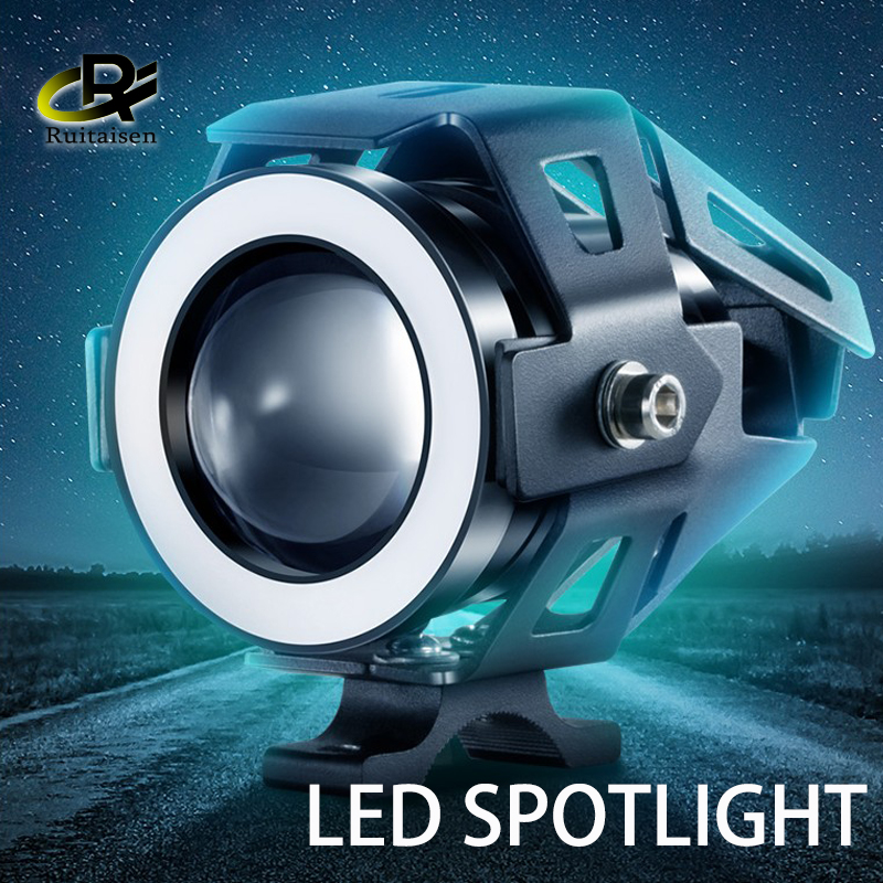 1 chiếc đèn pha xe máy angel eyes, đèn led chống nước đèn rọi xe máy với vòng mắt quỷ