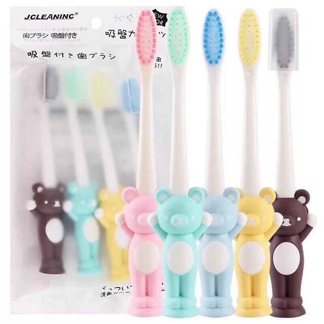 Set 4c bàn chải xuất Nhật cho bé