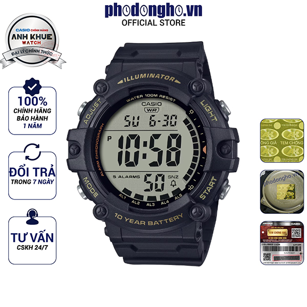 Đồng hồ nam dây nhựa casio anh khuê ae-1500whx-1avdf