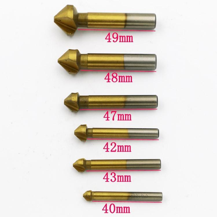 Bộ 6 mũi doa lỗ khoan nhôm gỗ phủ Titanium