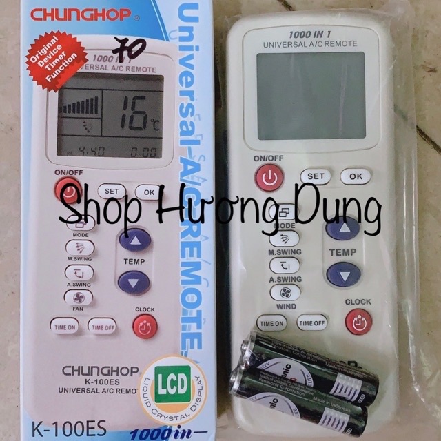 Remote Điều khiển điều hoà đa năng có kèm pin Panasonic