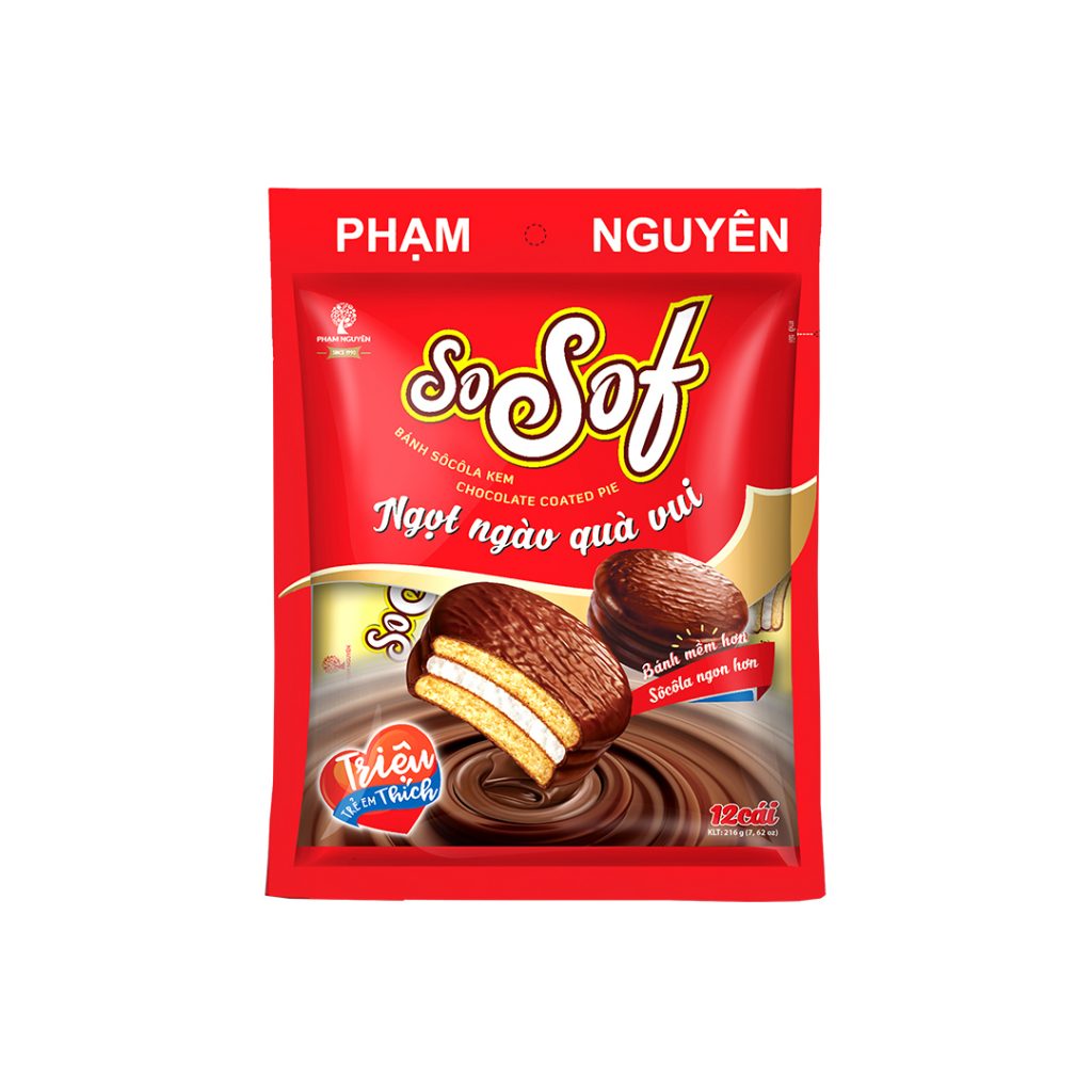 Pham Nguyen Soff ice cream chocolate 216g, fluffy SoSoft crank chocolate