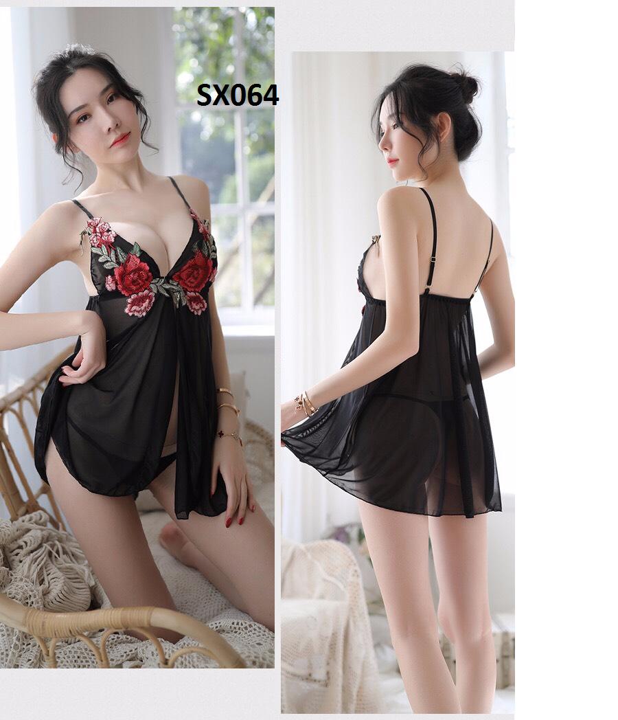 Váy ngủ sexy thuê hoa sx064