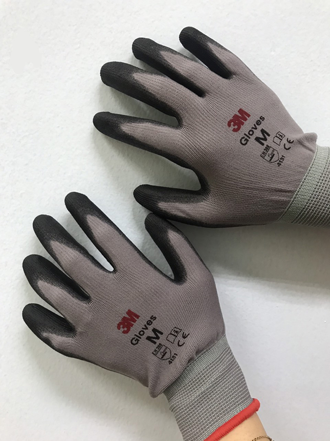 2 Cặp Găng Tay Chống Cắt 3M (Cấp độ 1), Màu Xám, Size M