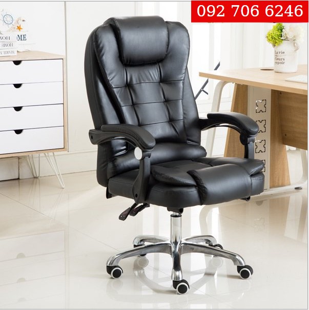 Ghế Giám Đốc Có Massage được bọc da Pu có gác chân nằm thư giãn