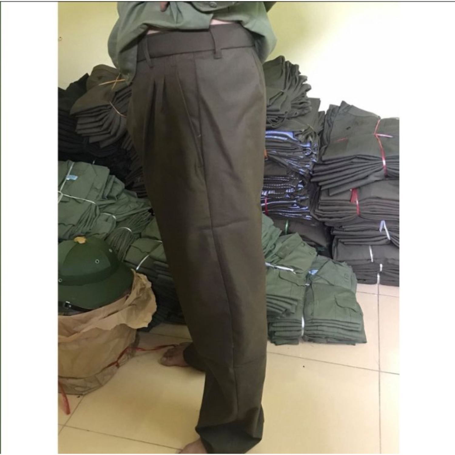 Bộ quần áo dạ cỏ úa