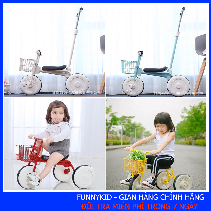 Xe đạp cho bé từ 1 đến 6 tuổi , Xe đạp ba bánh cho bé 2 tuổi, 3 tuổi Muji cao cấp, Xe đẩy cho bé