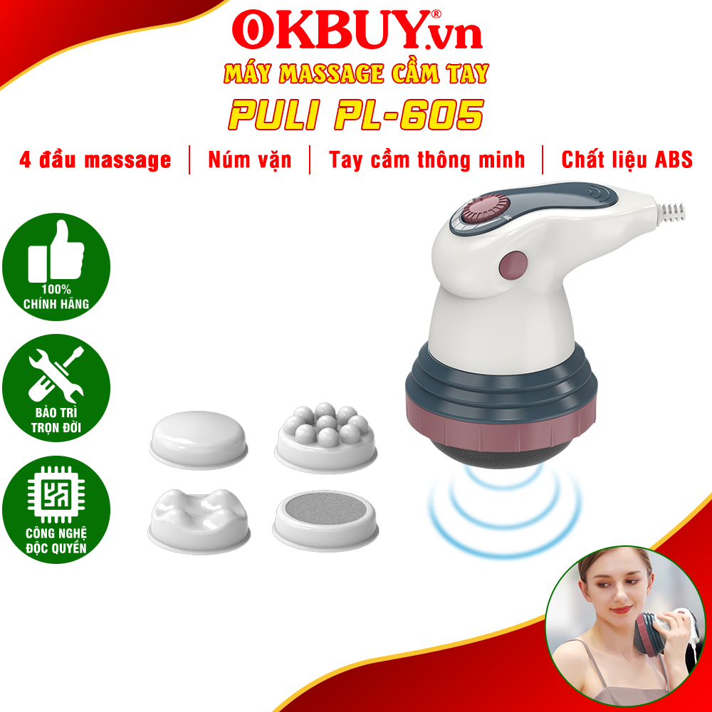 [HCM]Máy Massage Cầm Tay Hồng Ngoại 4 Đầu Puli PL-605