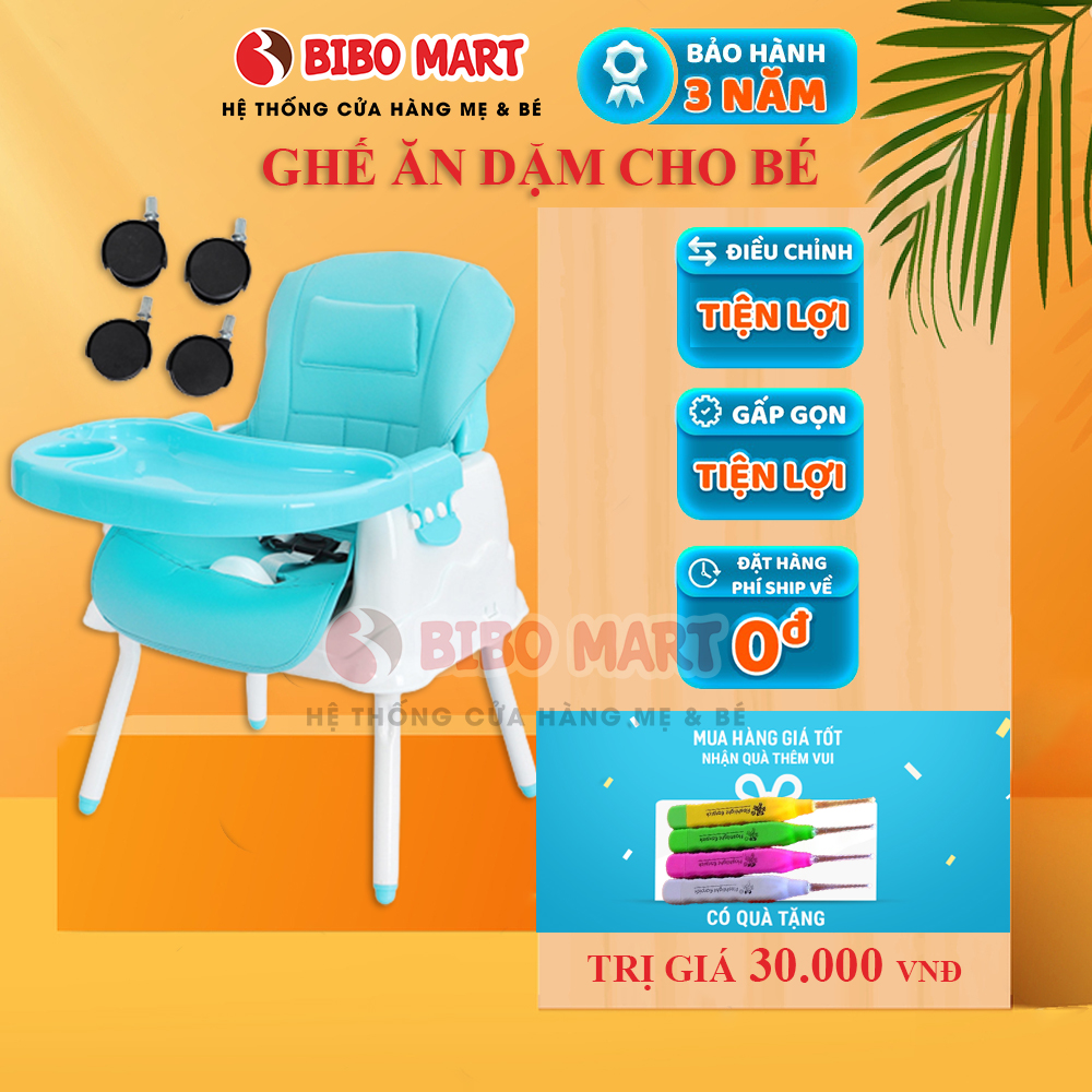 Ghế ăn dặm đa chức năng tiện lợi ,ghế ăn dặm cao cấp có đệm kèm chân sắt và bánh xe tiện dụng cho mẹ và bé Bảo hành 1 năm lỗi 1 đổi 1