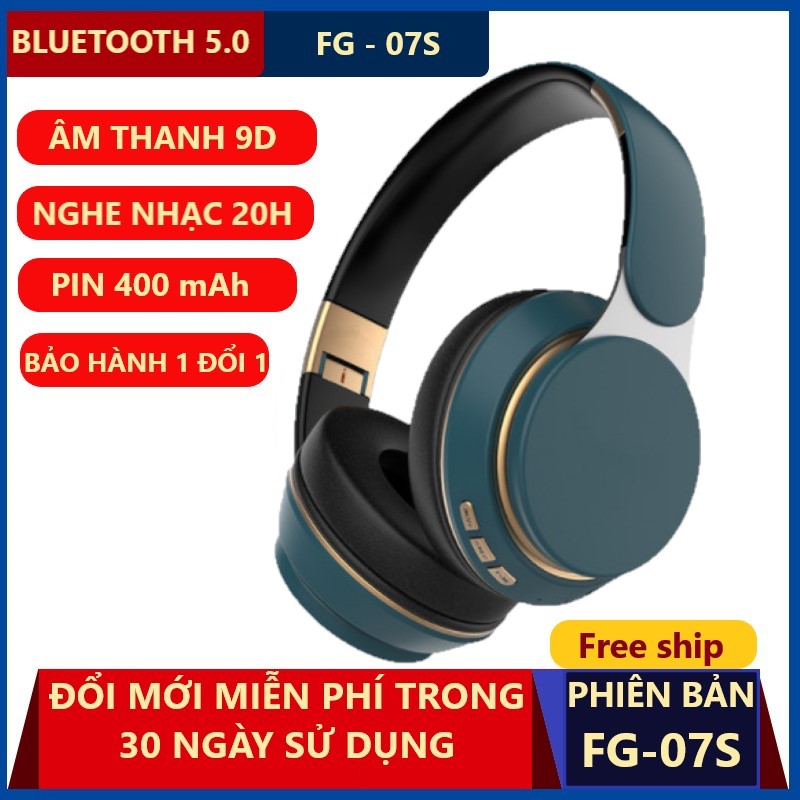 Tai nghe Chụp tai Bluetooth,Phiên bản cao cấp nghe nhạc 20h, Pin 400 mAh. Âm thanh nổi song phương, có mic đàm thoại, cuộc gọi HiFi chống ồn tuyệt đối. Loa siêu Trầm, Chụp tai Blueetooth thể thao, Chụp tai chơi Game