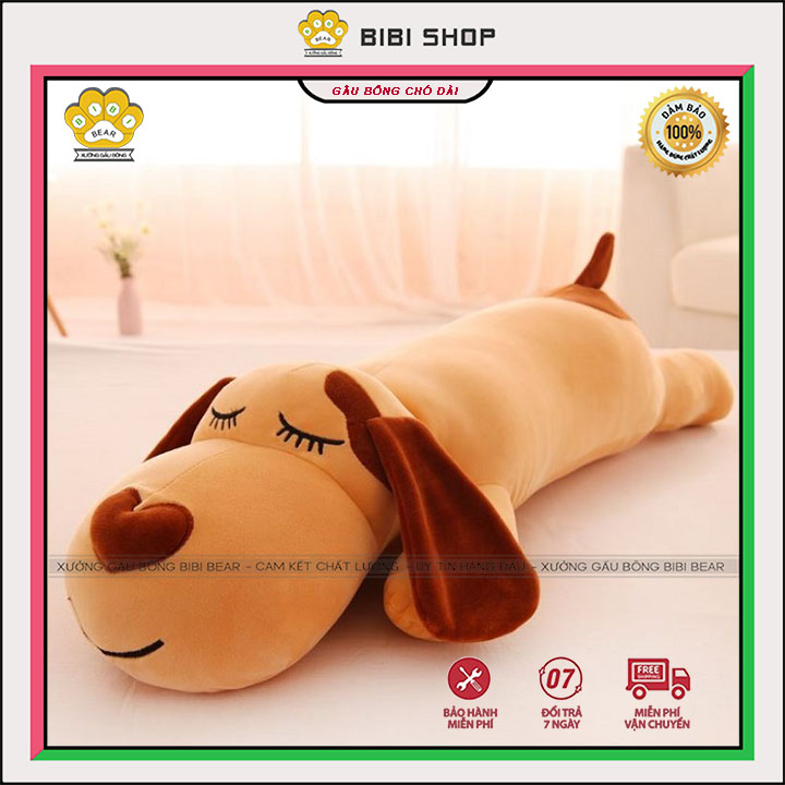 Gấu bông gối ôm chó dài - Gấu bông cao cấp siêu dễ thương