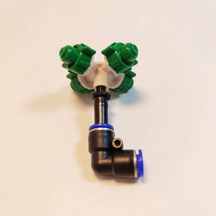 Béc phun sương cuối 4 cửa kèm kết nối nhanh góc ống 8mm