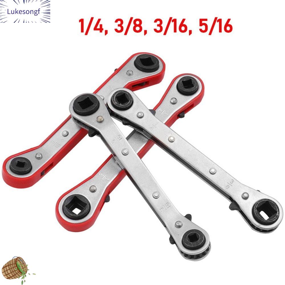 LUKESONGF Nhà Van điều hòa không khí Vít tháo Sửa chữa ô tô Cờ lê bảo quản lạnh Cờ lê bảo trì Cờ lê bánh cóc vuông Hai đầu