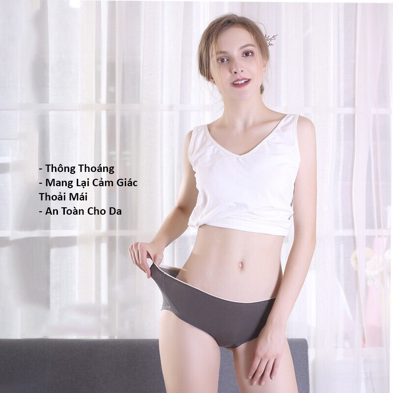 Combo 05 quần lót su vải kháng khuẩn - quần lót cotton cao cấp - quần lót co dãn, thoáng mát - không đường may - quần lót trơn