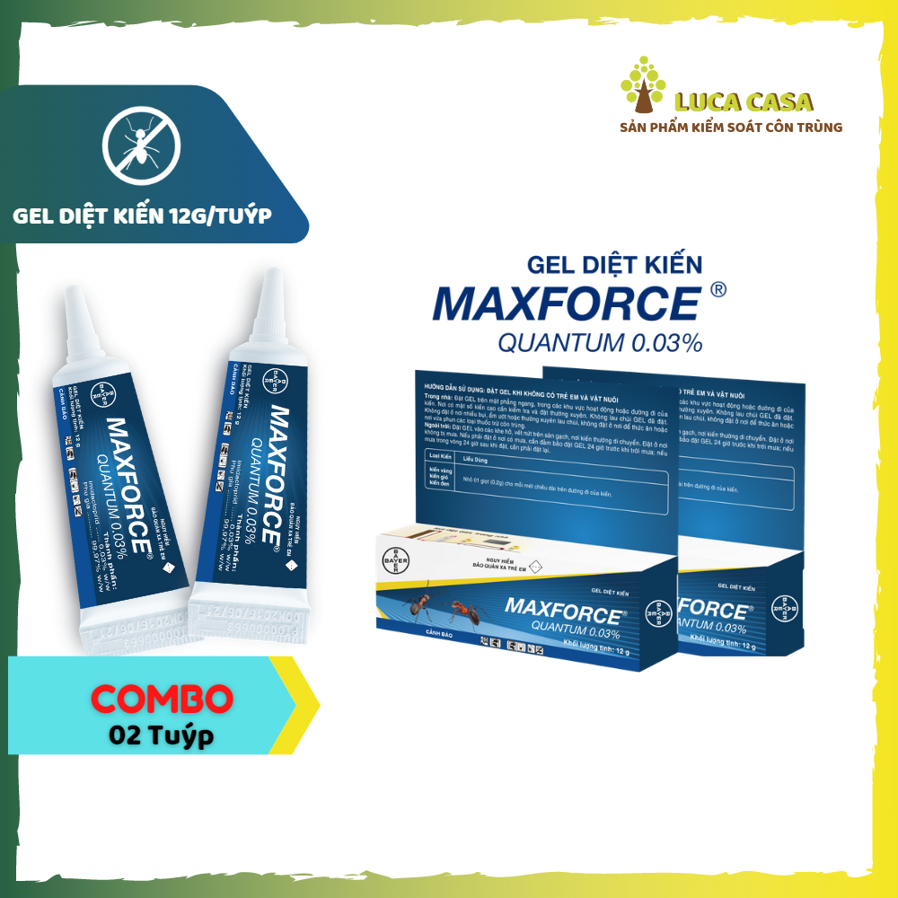 Combo 02 tuýp Diệt Kiến Maxforce Quantum Bayer 12g