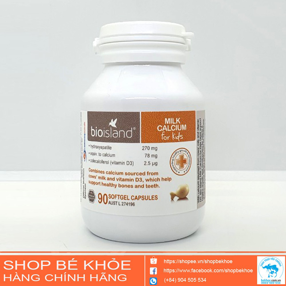Milk canxi bioisland bổ xung canxi cho bé từ 6 tháng