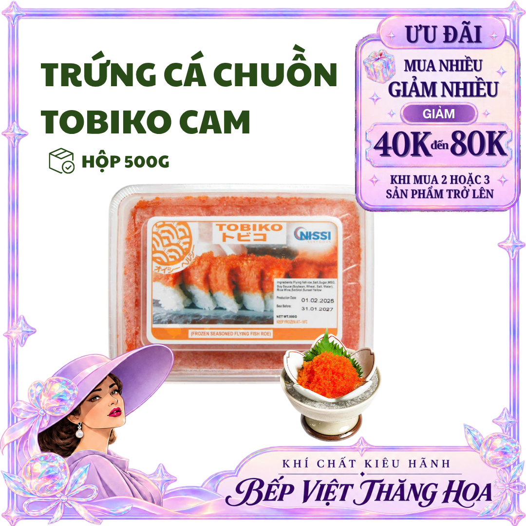 [HỎA TỐC HCM] Trứng Cá Chuồn Tobiko 3 Màu- Hộp 500G