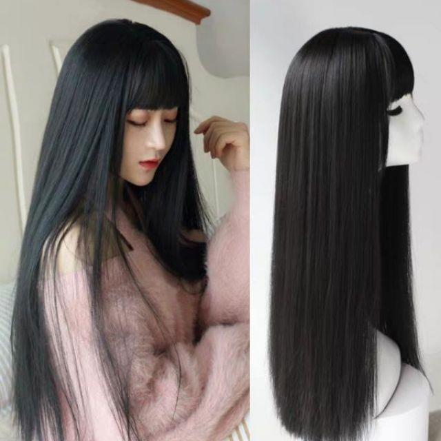 ❣┇❍ Tóc giả nguyên đầu thẳng dài siêu xh tặng kèm lưới và lược