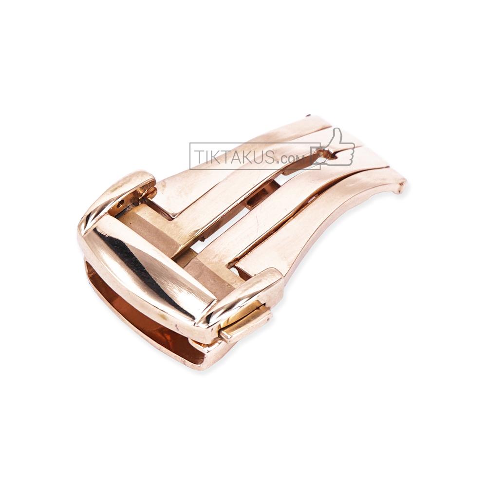 [HCM]Khóa bướm một gấp chống gẫy dây da đồng hồ size 16mm