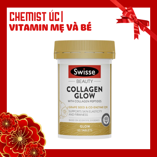 Beauty Collagen Glow Swisse 60 viên- 120 viên/ Viên uống đẹp da collagen Glow Swisse