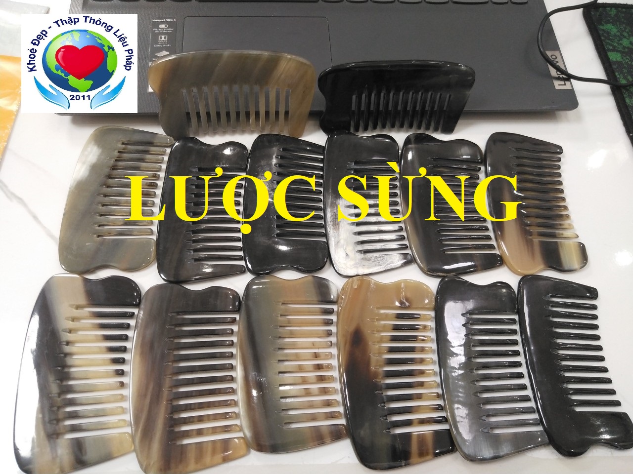 Lược sừng massage. Lược sừng dụng cụ mát xa đầu