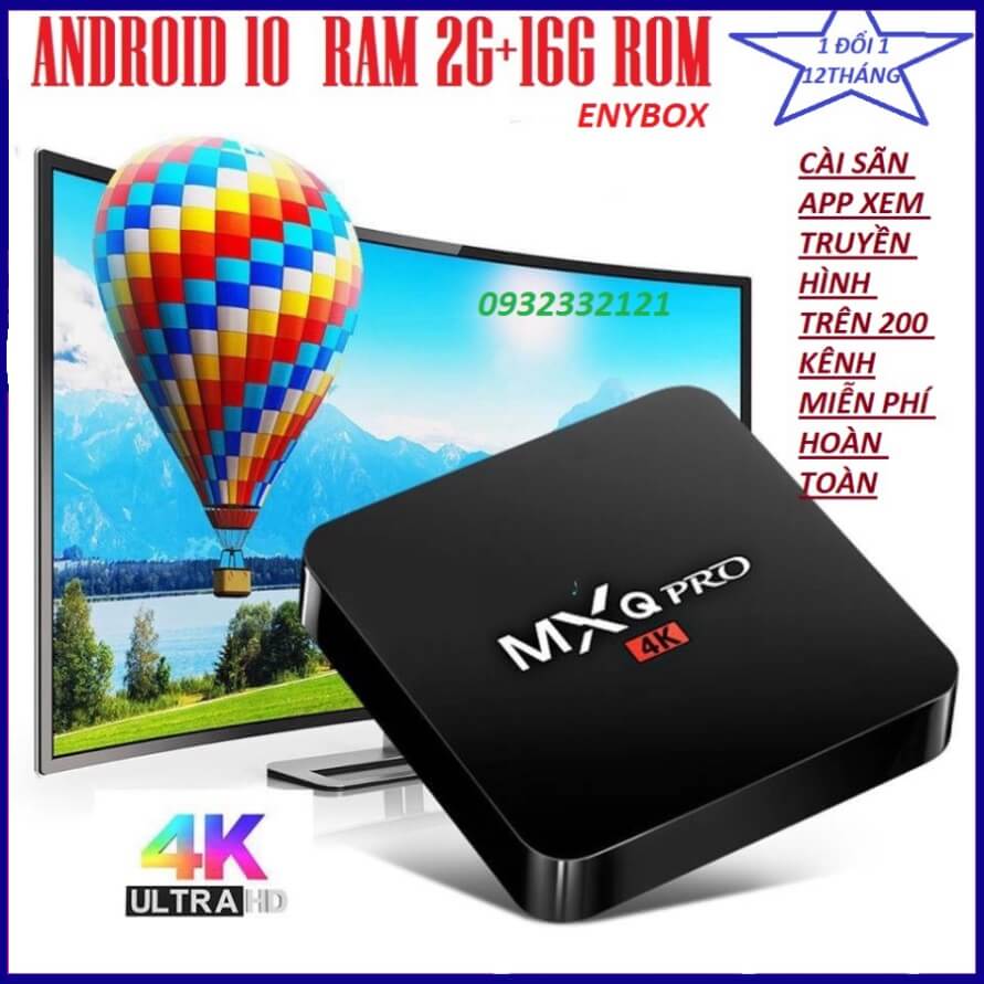 box tivi android MXQ Pro 5g 4K 16GB / 256gb WiFi Android 11.1 HD Thông Minh KèM Phụ KiệN Android TV Box