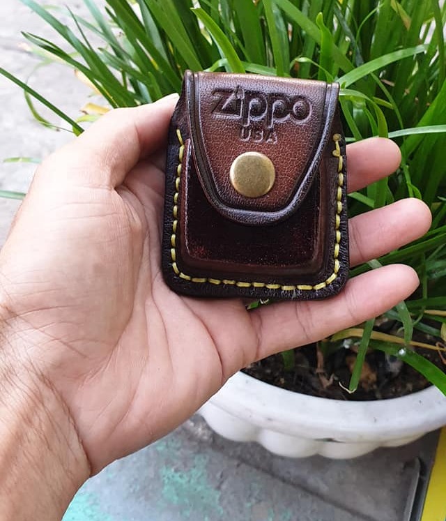 [HCM]Bao Da Zippo USA Chính Hãng - Bao Da Zippo Da Bò Cao Cấp - Màu Nâu