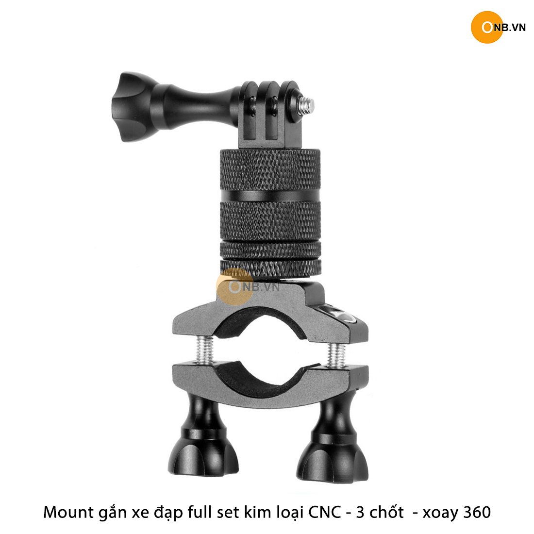 Pad gắn xe đạp cnc kim loại xoay 360 kèm chốt