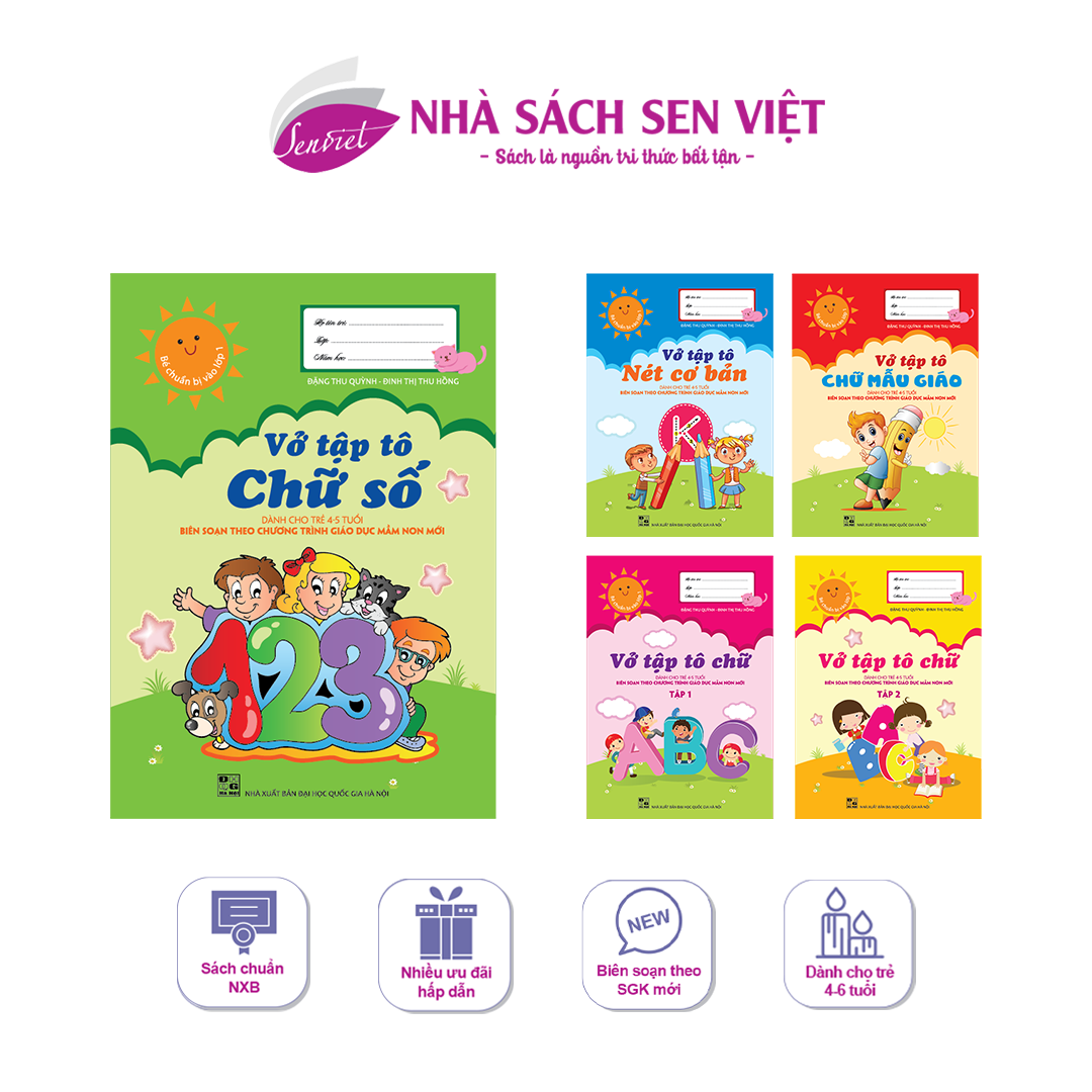 Sách - combo vở tập tô dành cho bé 4-5 tuổi - sv