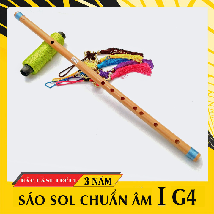 Sáo trúc SOL trầm G4 HL10XN, sáo trúc CHẤT LƯỢNG CHUẨN ÂM KHOÉT TAY cho người tập thổi Xưởng Sáo Hoàng Lâm