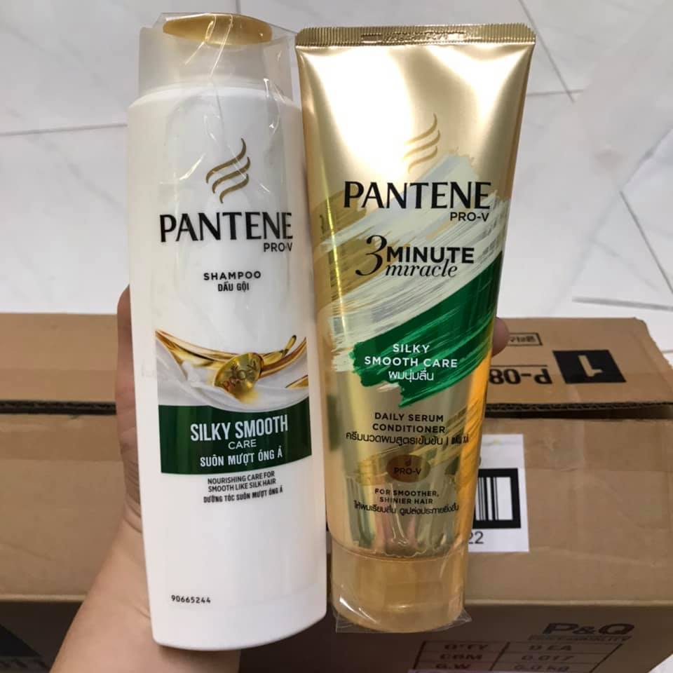 Bộ đôi pantene dầu gội 300ml + kem xả 3 phút diệu kỳ 150ml