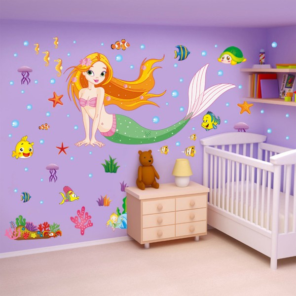 Decal dán tường nàng tiên cá LC7082