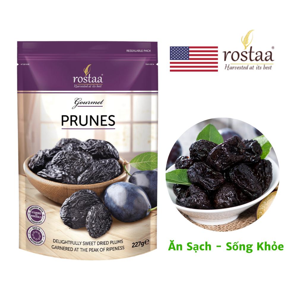 Mận Tím sấy khô Chile -  Rostaa Prunes 227gr - Sản phẩm USA - Đồ ăn vặt giảm cân cao cấp nhập khẩu Mỹ - thực phẩm, hạt hữu cơ